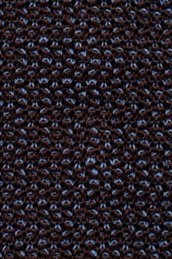 Light Blue & Brown Two-Tone Silk Knit Tie