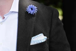 Light Blue Chicory Boutonnière Flower