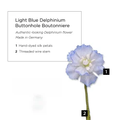Light Blue Delphinium Boutonnière Flower
