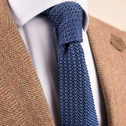 Light Blue Silk Knit Tie