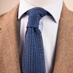Light Blue Silk Knit Tie