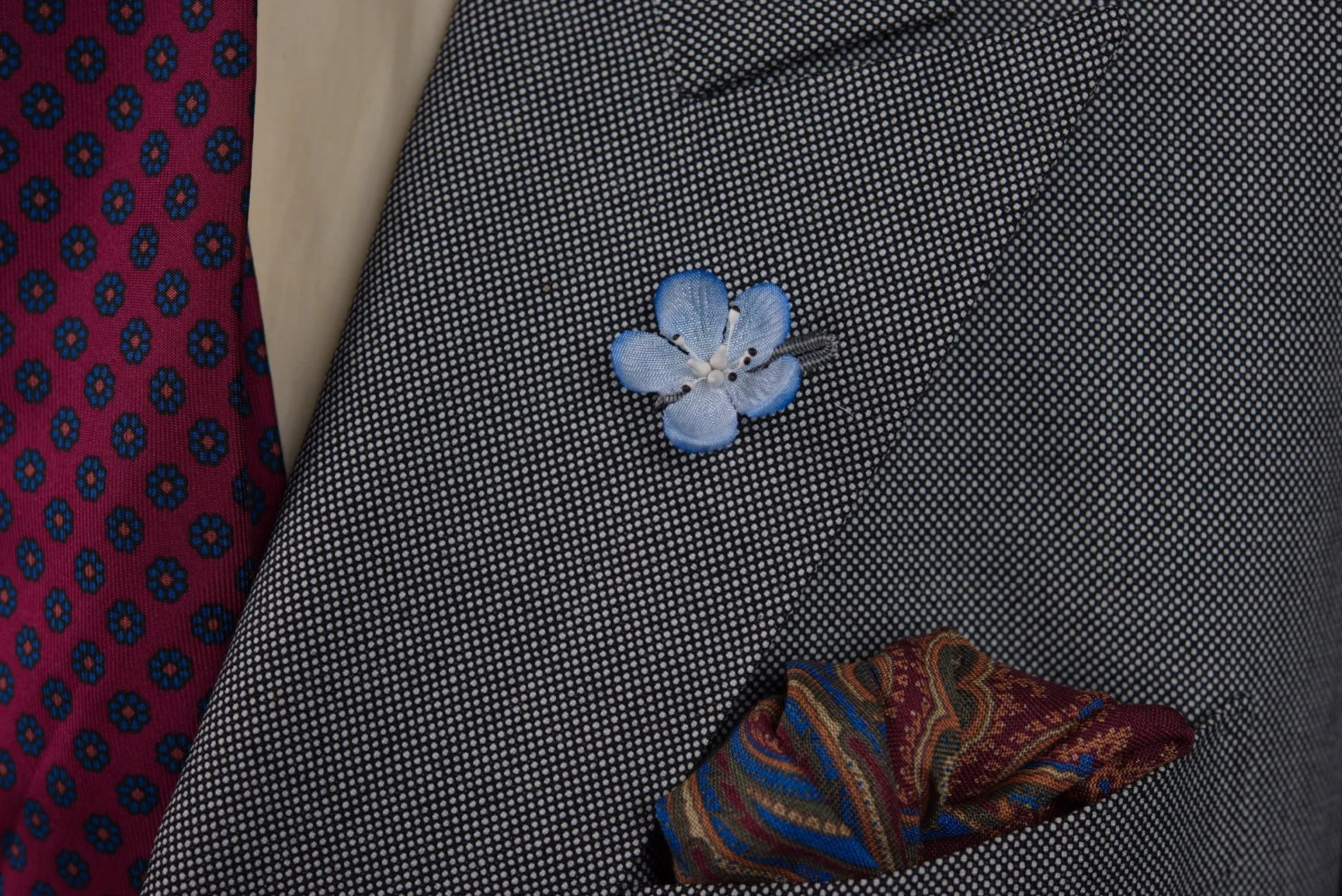 Light Blue Veronica Persica Boutonnière Flower