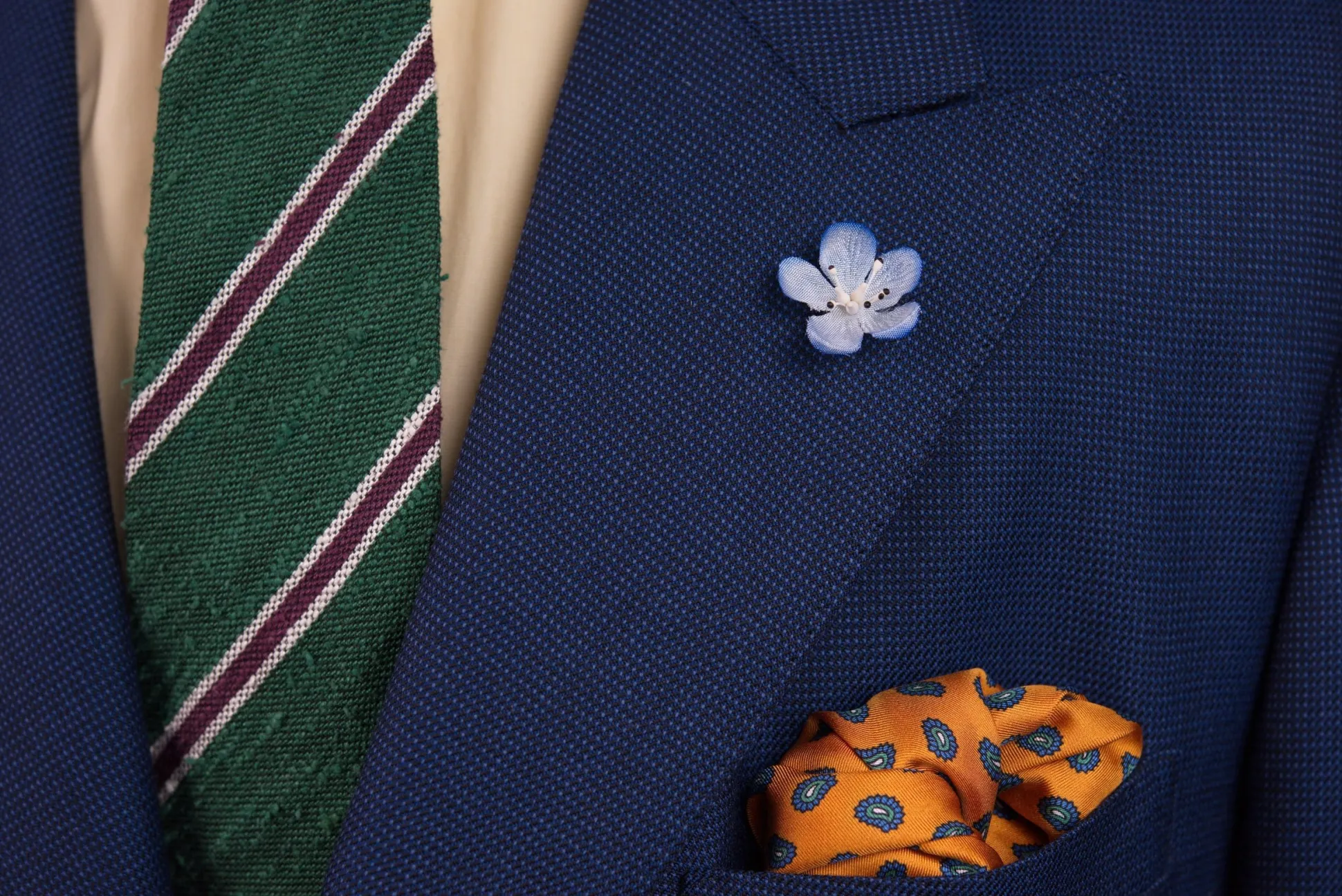 Light Blue Veronica Persica Boutonnière Flower