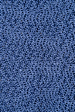 Light Blue Zigzag Silk Knit Tie