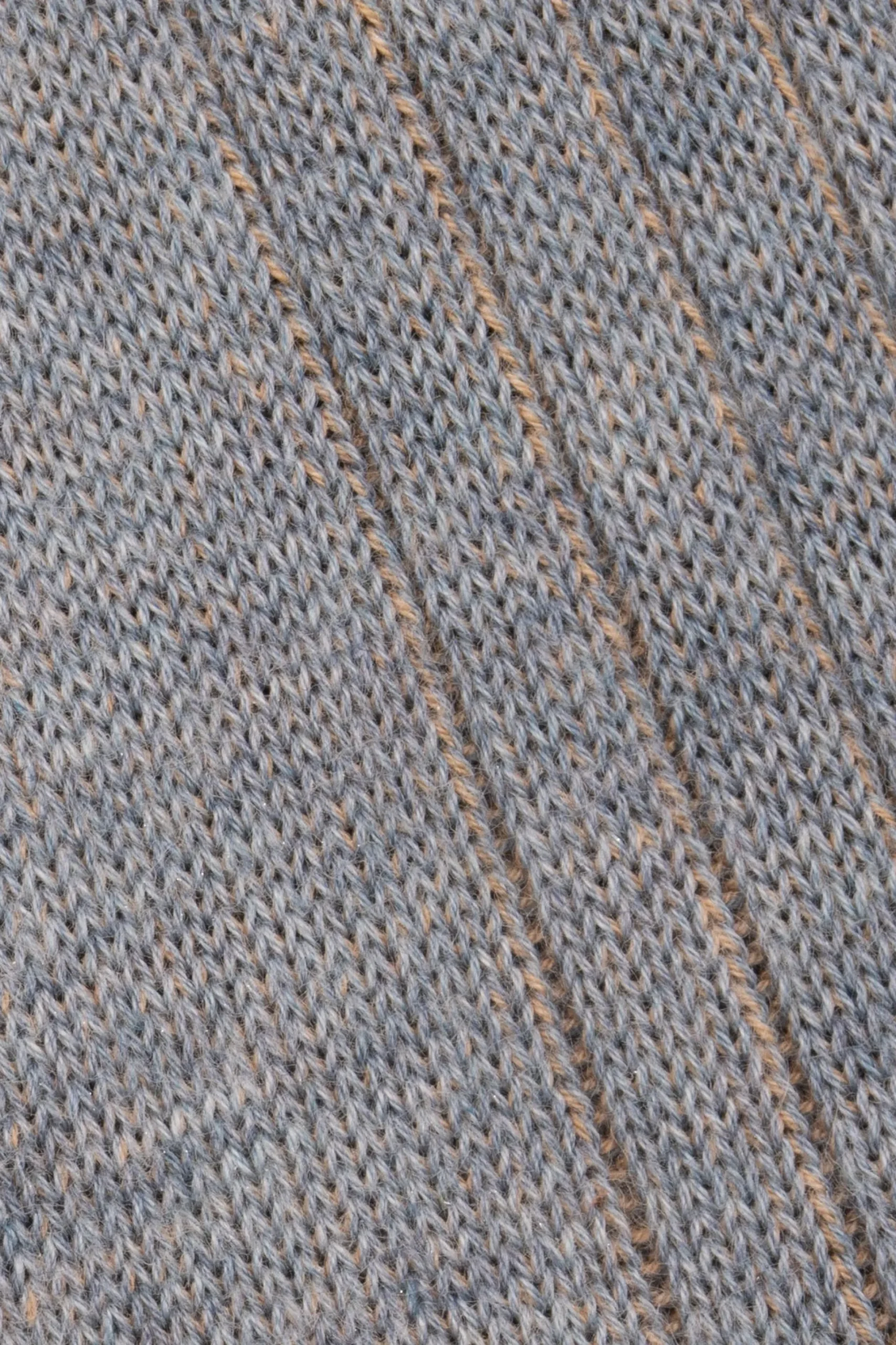 Light Gray & Beige Shadow Stripe Midweight Cotton Socks