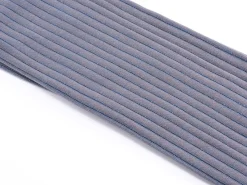Light Gray & Light Blue Shadow Stripe Lightweight Cotton Socks