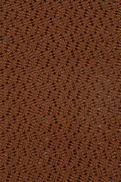 Light Havana Brown Zigzag Silk Knit Tie