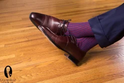 Light Navy & Red Shadow Stripe Lightweight Cotton Socks