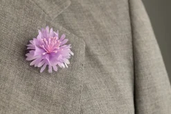 Light Purple Cornflower Boutonnière Flower