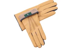 Light Tan Touchscreen Lamb Nappa Gloves