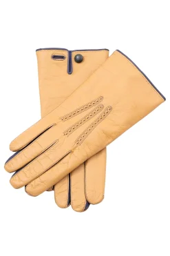 Light Tan Touchscreen Lamb Nappa Gloves