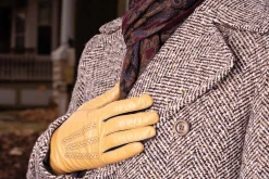 Light Tan Touchscreen Lamb Nappa Gloves