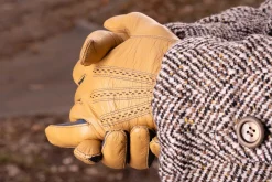 Light Tan Touchscreen Lamb Nappa Gloves