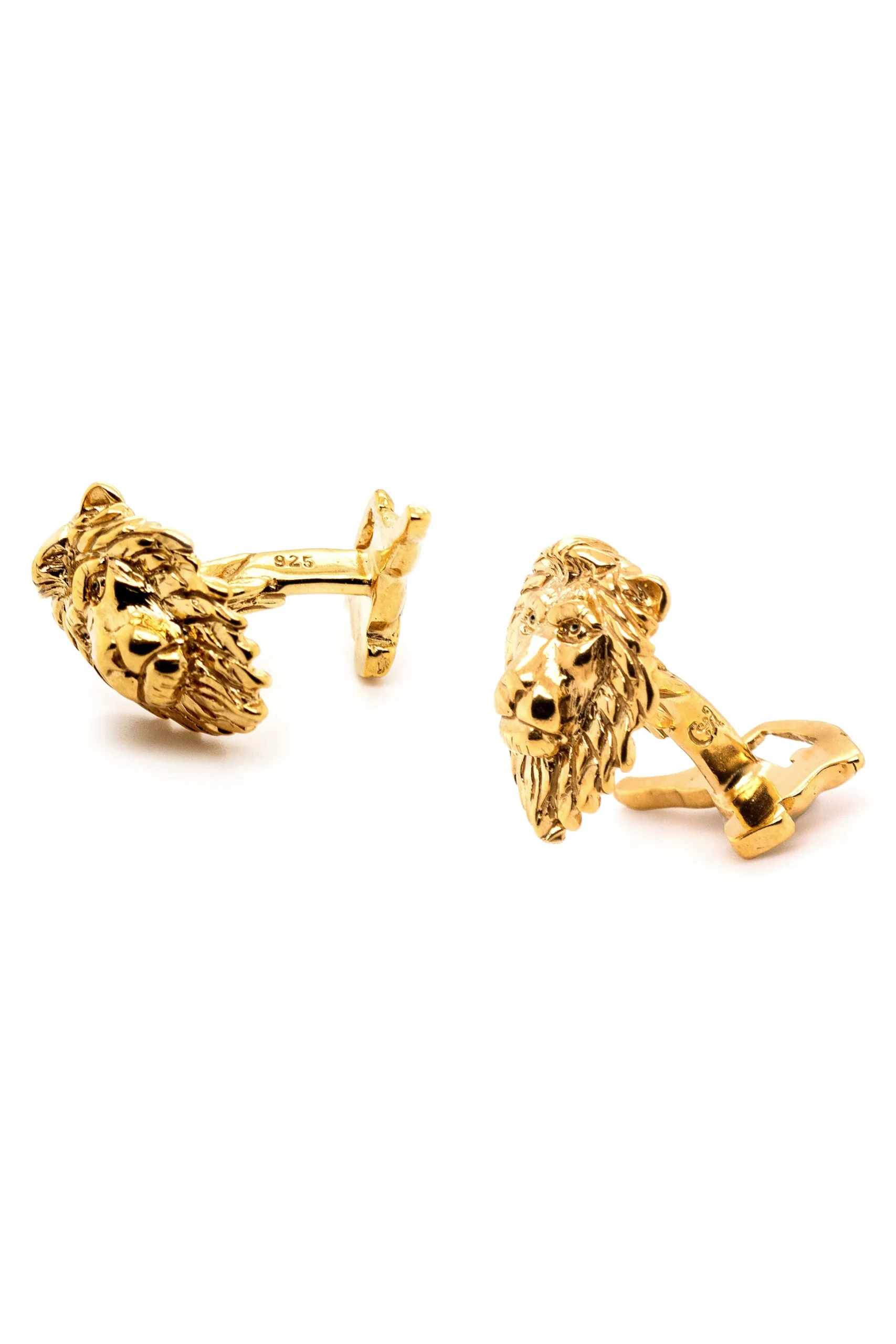Lion & Gazelle Yellow Gold Vermeil Cufflinks