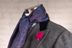 Magenta Dahlia Silk Boutonnière Flower