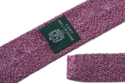 Magenta Mottled Silk Knit Tie