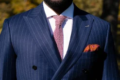 Magenta Mottled Silk Knit Tie