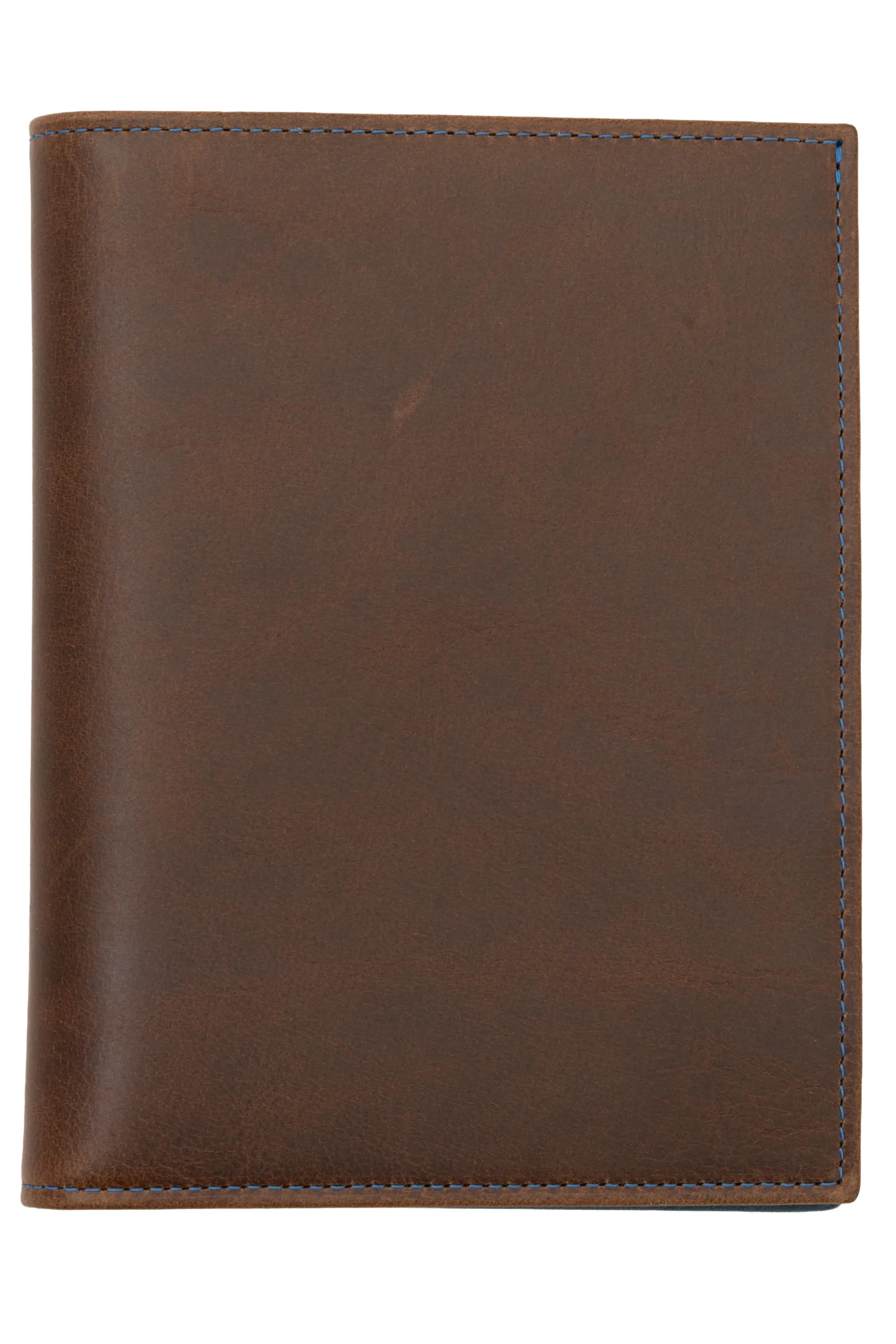 Mahogany & Blue Two Tone Full-Grain Leather Passport Holder