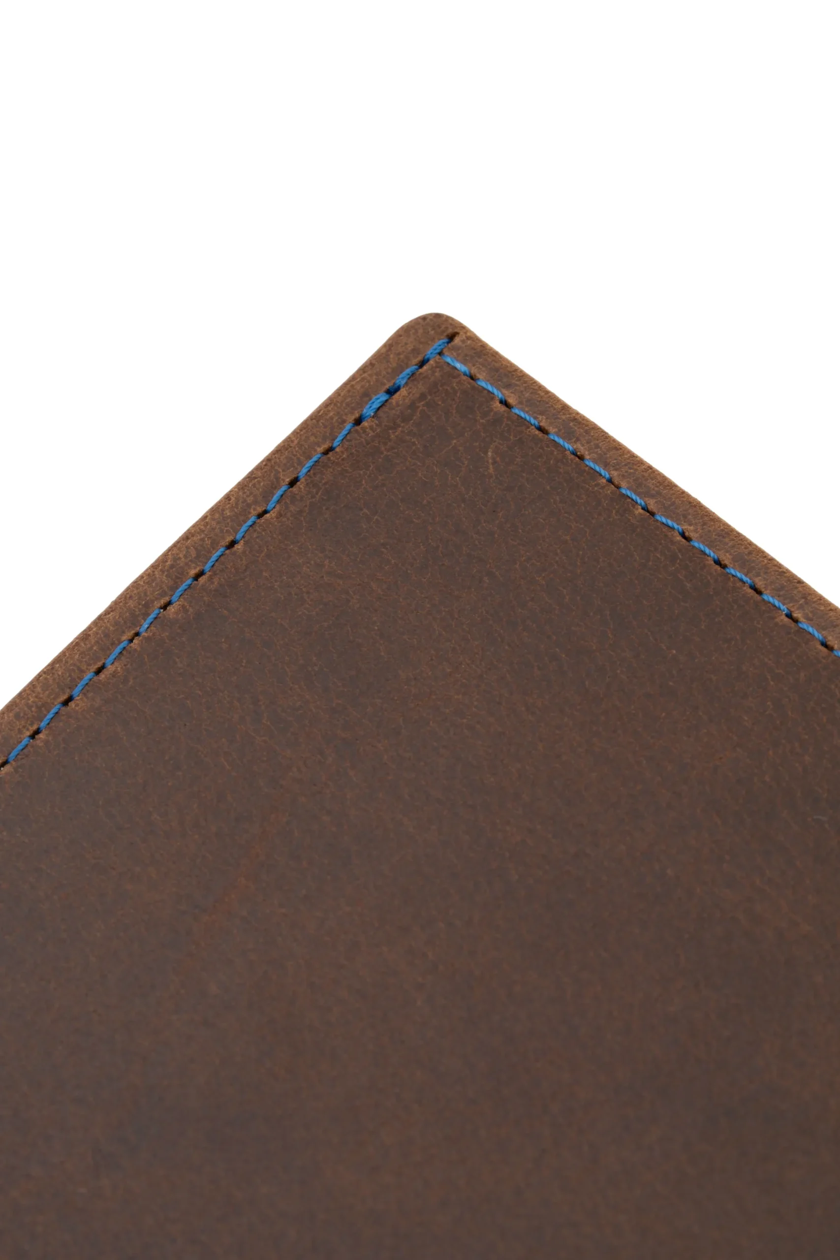 Mahogany & Blue Two Tone Full-Grain Leather Passport Holder