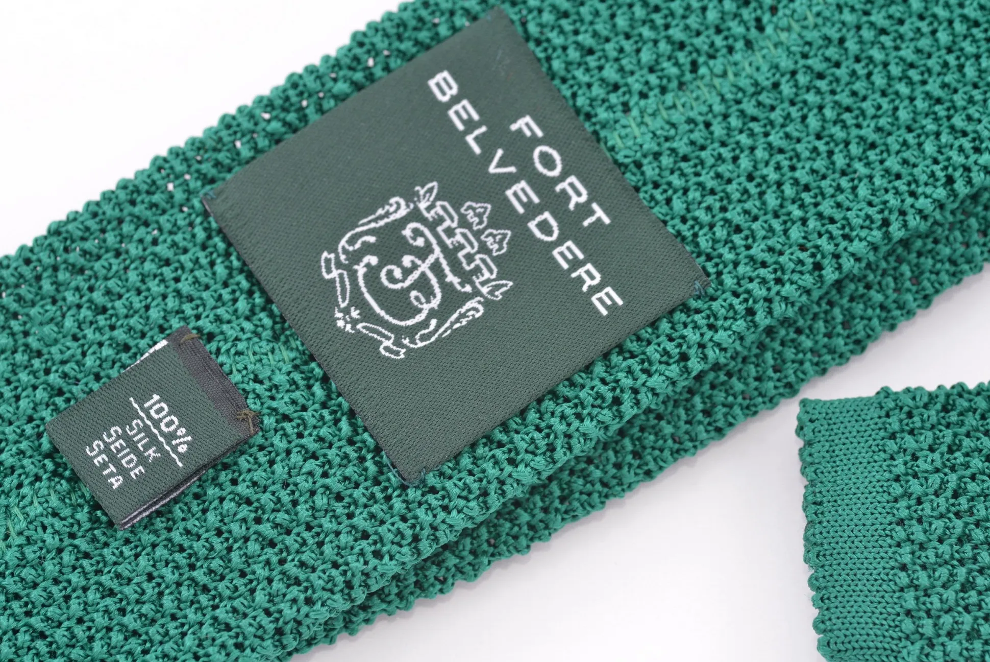 Malachite Green Silk Knit Tie