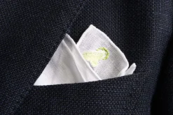 Margarita Cocktail Hand Embroidered Linen Pocket Square