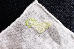Margarita Cocktail Hand Embroidered Linen Pocket Square