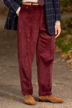 Maroon Stancliffe Corduroy Trousers