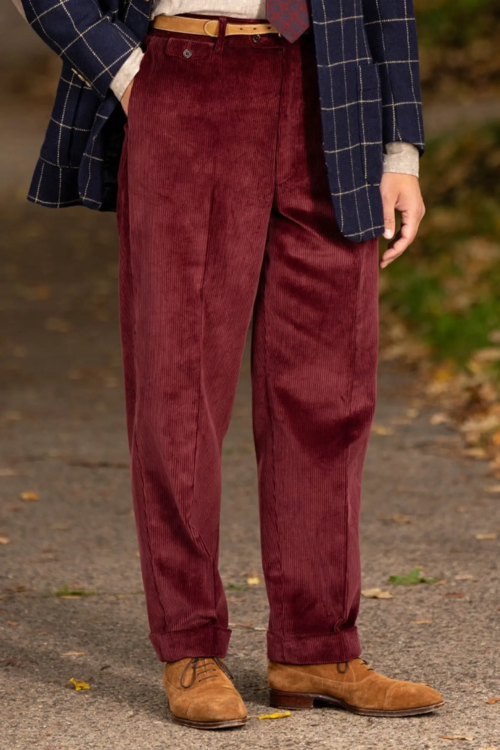 Maroon Stancliffe Corduroy Trousers