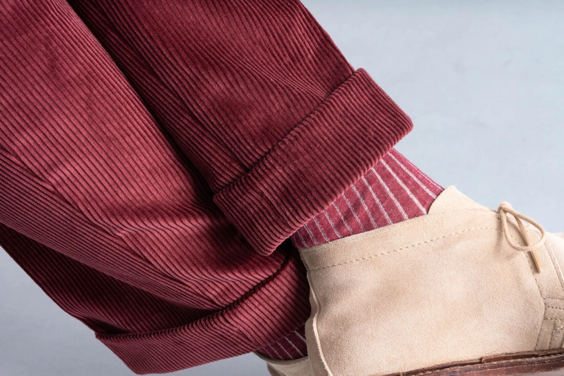 Maroon Stancliffe Corduroy Trousers