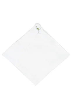 Martini Cocktail Hand Embroidered Linen Pocket Square