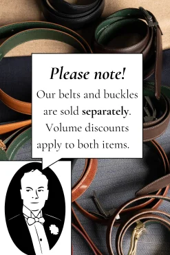 Medium Brown Natural Vegetable Tanned Leather Belt