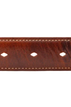 Medium Brown Natural Vegetable Tanned Leather Belt
