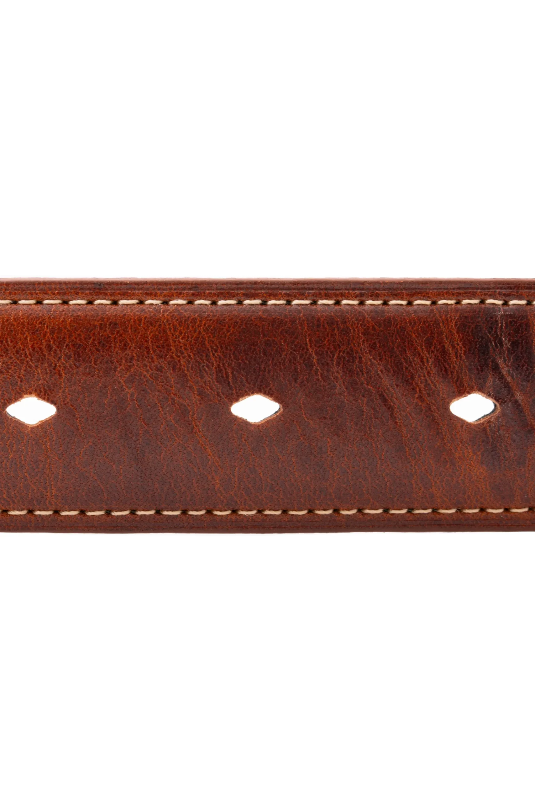 Medium Brown Natural Vegetable Tanned Leather Belt
