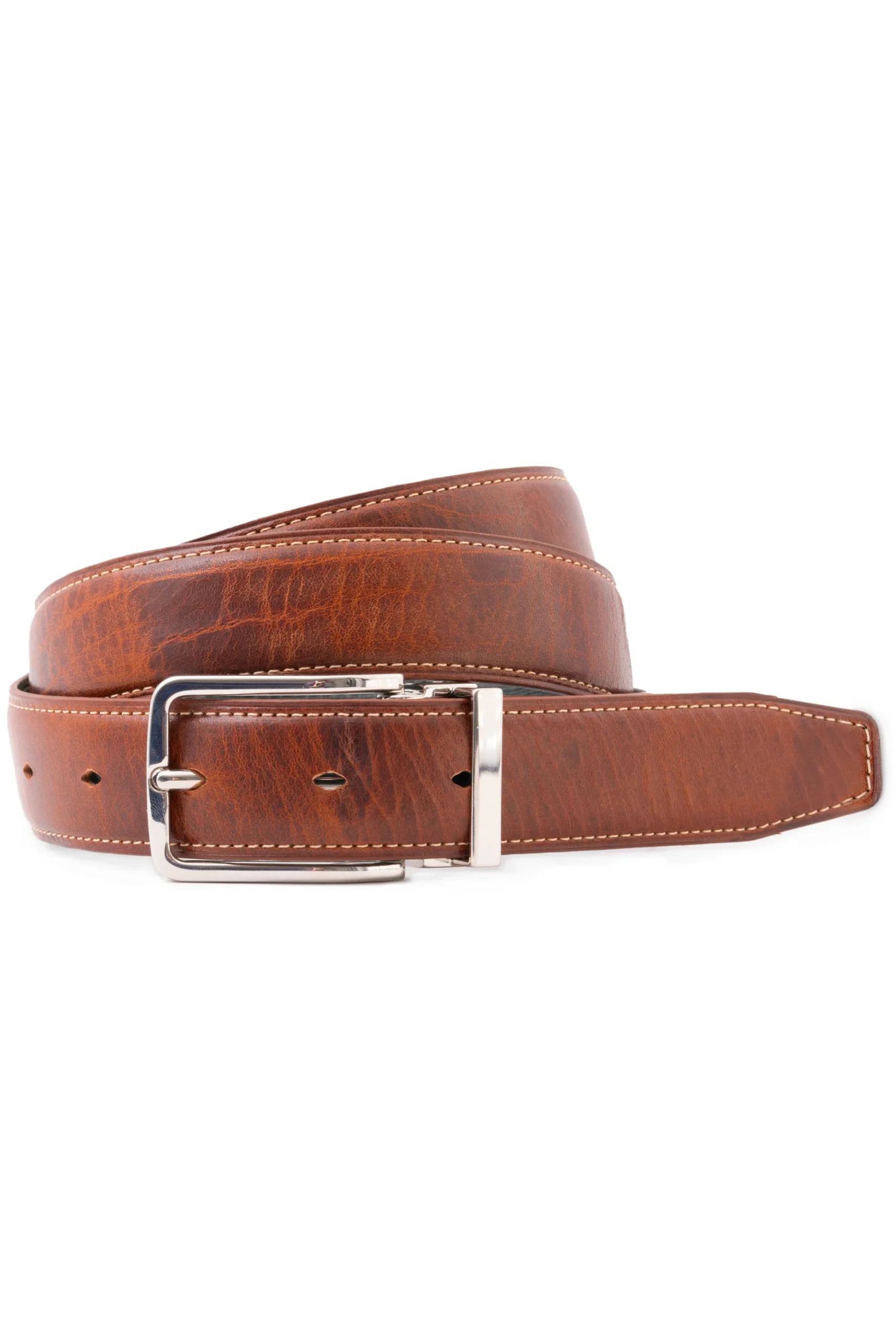 Medium Brown Natural Vegetable Tanned Leather Belt