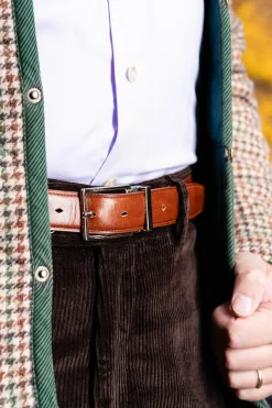 Medium Brown Vegetable Tanned Leather Belt