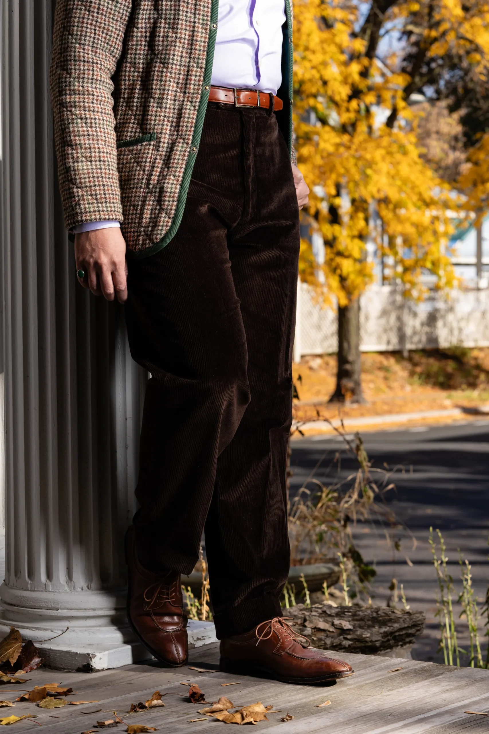 Medium Brown Vegetable Tanned Leather Belt
