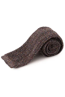 Melange Dark Heather Silk Wide Knit Tie