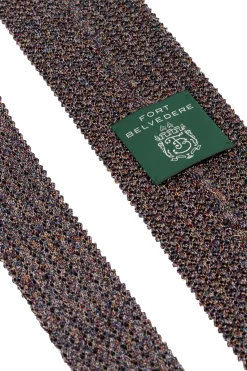 Melange Dark Heather Silk Wide Knit Tie