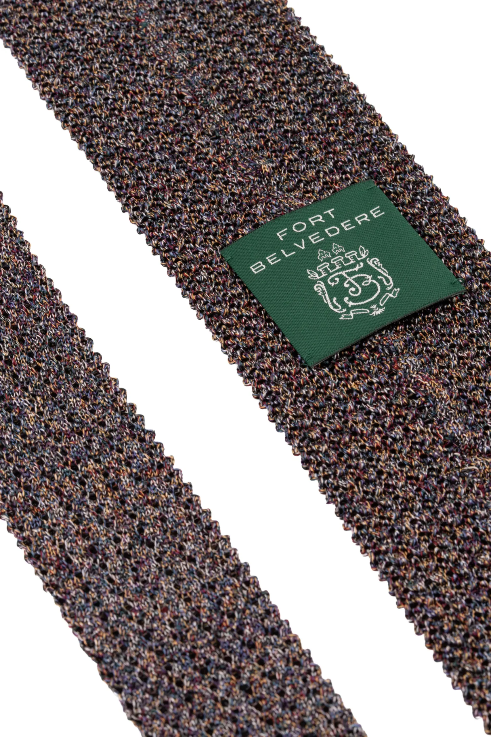 Melange Dark Heather Silk Wide Knit Tie