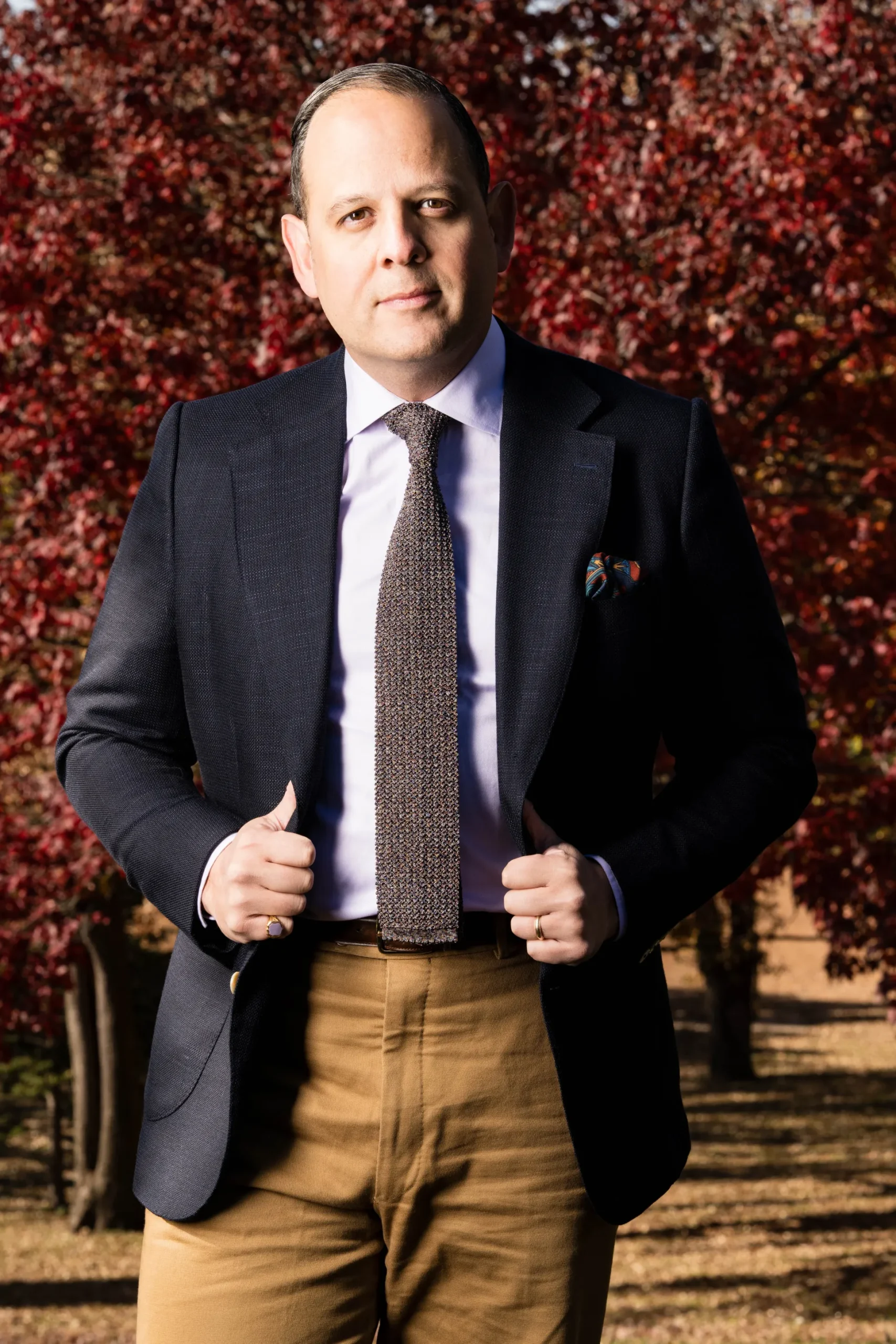 Melange Dark Heather Silk Wide Knit Tie