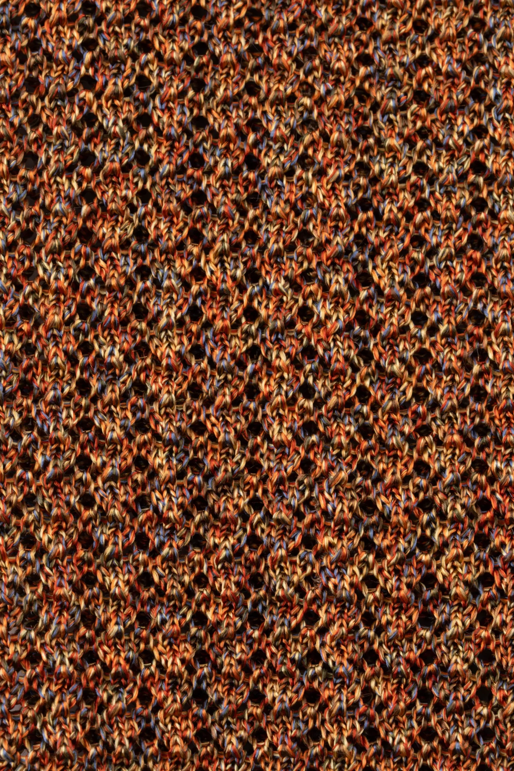 Melange Fall Orange Silk Knit Tie