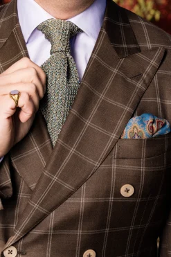 Melange Oatmeal & Spring Silk Knit Tie