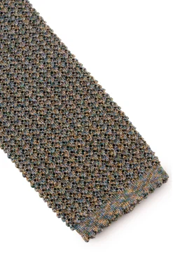 Melange Oatmeal & Spring Silk Knit Tie
