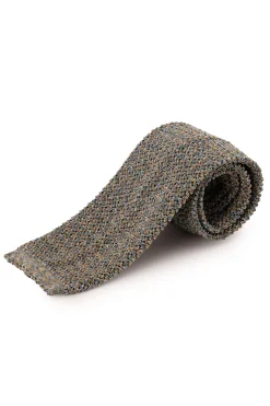 Melange Oatmeal & Spring Silk Knit Tie
