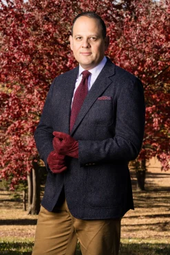Melange Red Silk Knit Tie