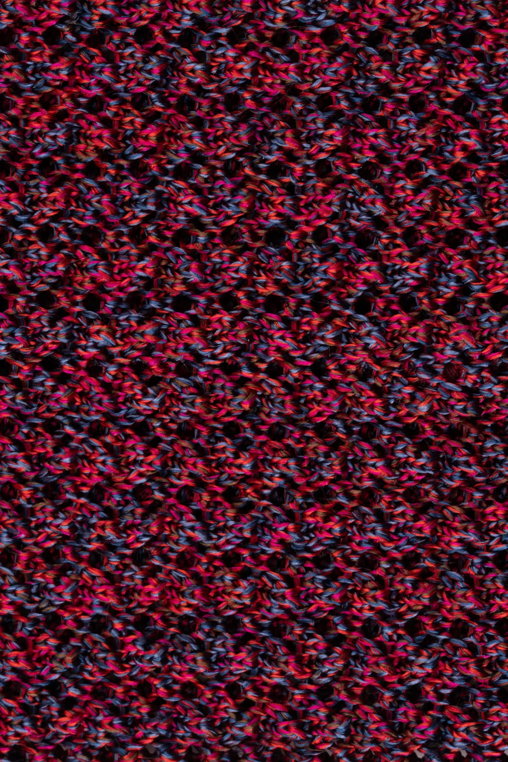 Melange Red Silk Knit Tie