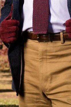 Melange Red Silk Knit Tie