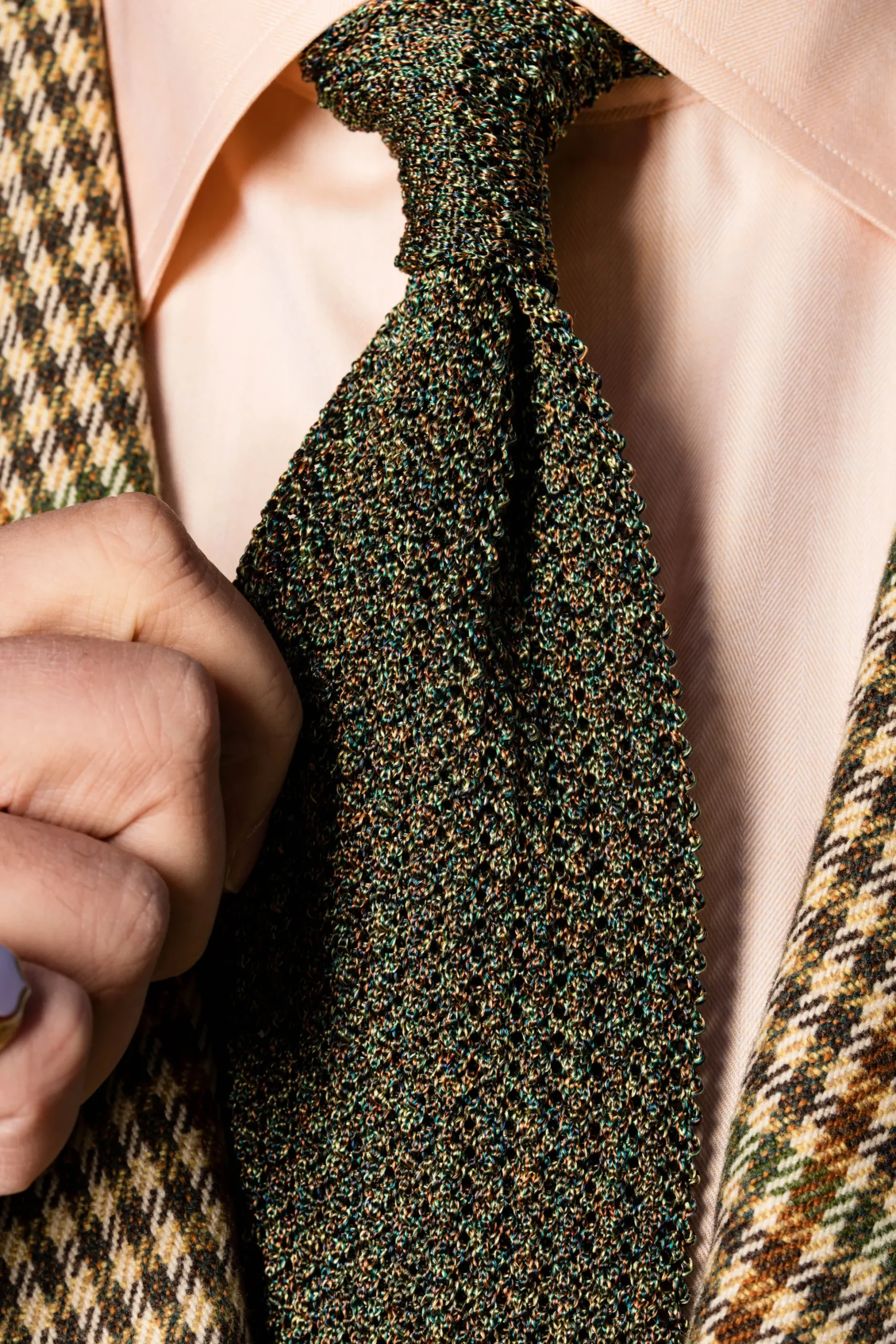 Melange Traditional Country Silk Knit Tie