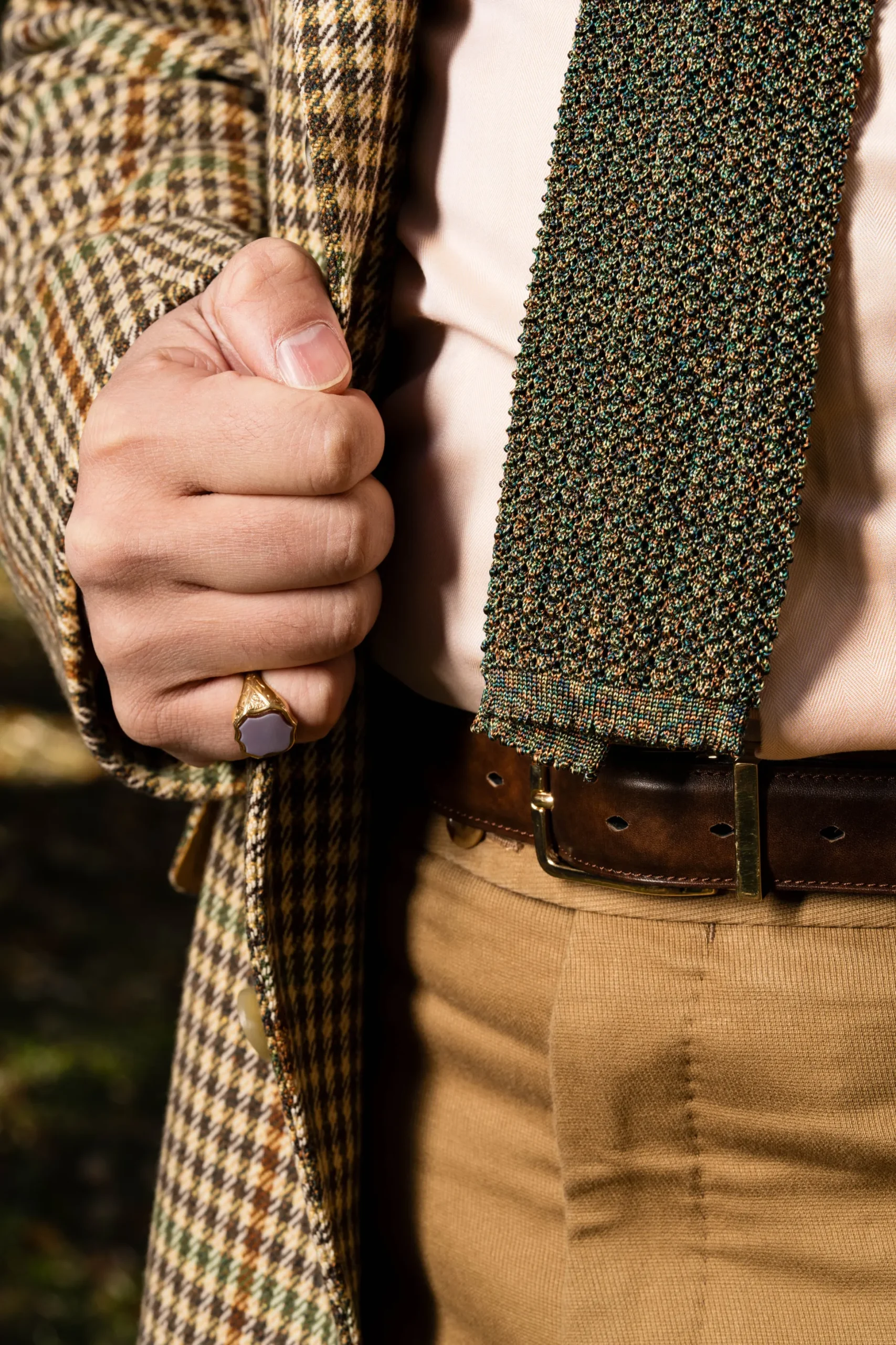 Melange Traditional Country Silk Knit Tie