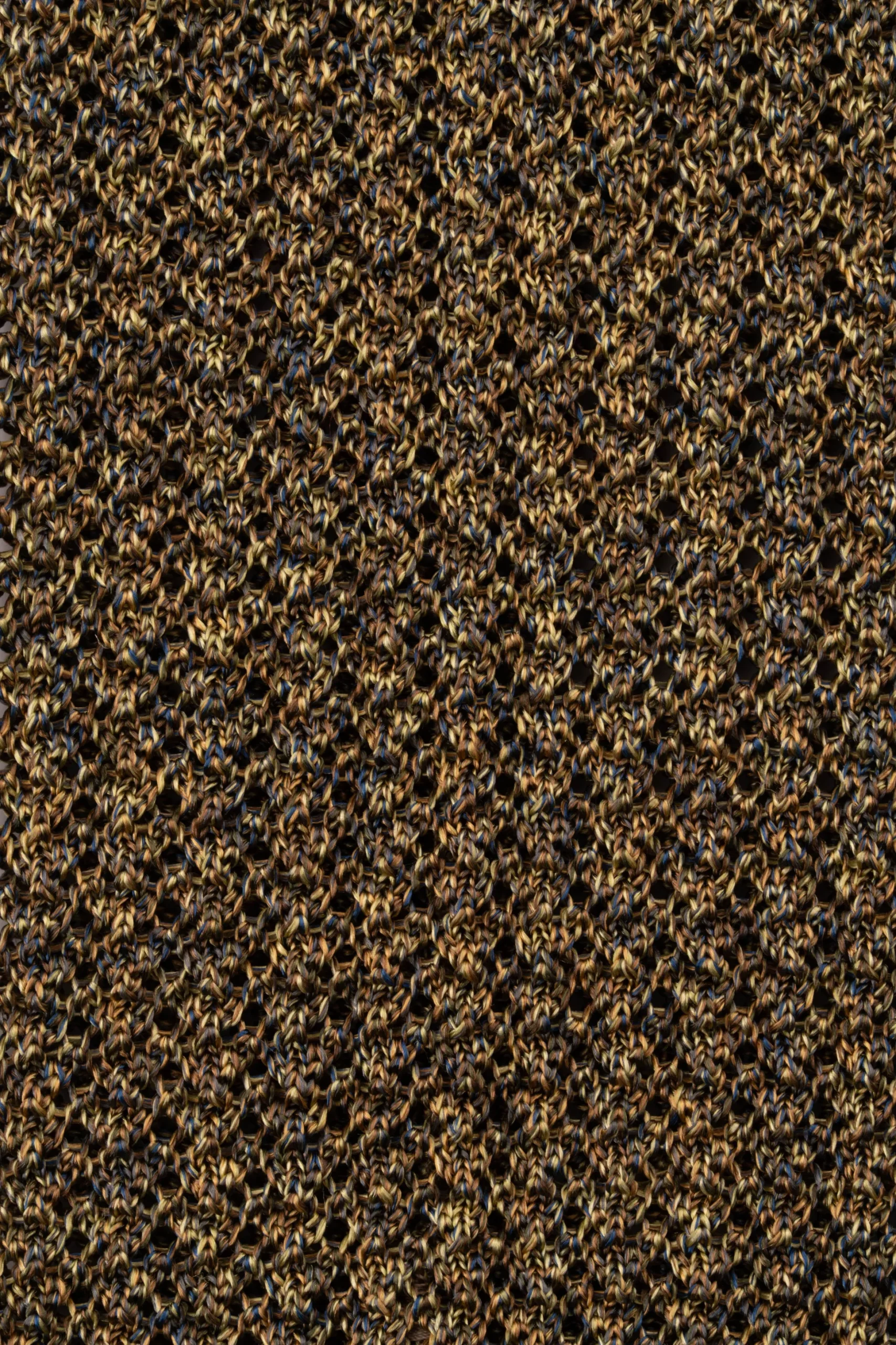 Melange Yellow & Brown Silk Knit Tie